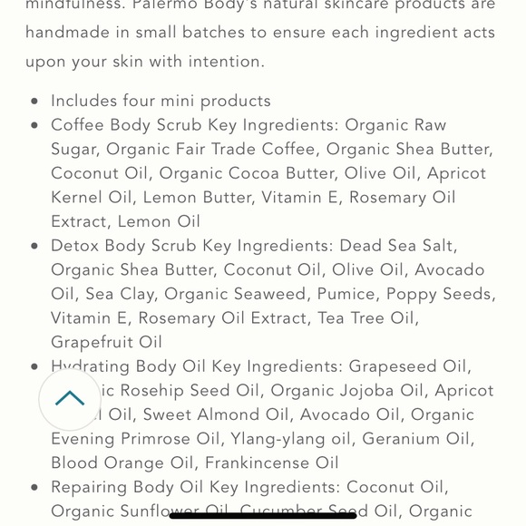 New 4pc Palermo Body Discovery Gift Set collection oil scrub - Picture 4 of 6